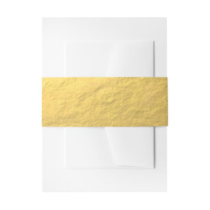 Bandeau De Faire-part Feuille d'or élégante imprimée