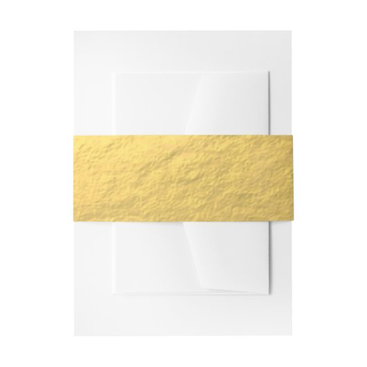 Bandeau De Faire-part Feuille d'or élégante imprimée (Devant example)