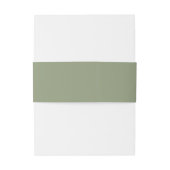 Bandeau De Faire-part Feuille minimale | Mariage vert Sage (Dos Example)