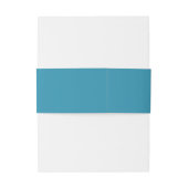 Bandeau De Faire-part Feuille monogramme dessin aqua argent turquoise (Dos Example)