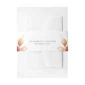 Bandeau De Faire-part Feuilles automnales | White Faire-part de mariage (Devant example)