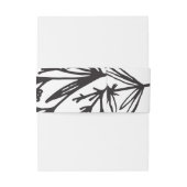 Bandeau De Faire-part Feuilles botaniques  Mariage Belly Band (Dos Example)