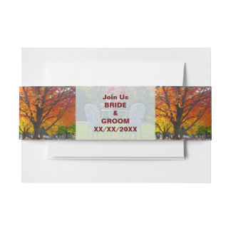Bandeau De Faire-part Feuilles d'automne avec prairie d'amour