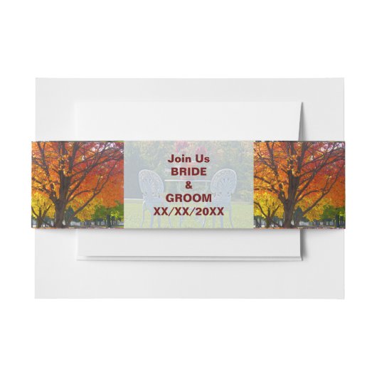 Bandeau De Faire-part Feuilles d'automne avec prairie d'amour (Devant Example)