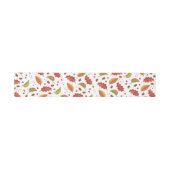 Bandeau De Faire-part Feuilles d'automne Noix châtaignes Motif Élégant a (Plat)