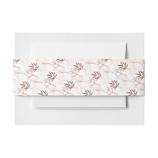 Bandeau De Faire-part Feuilles d'automne rouges et roses