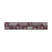 Bandeau De Faire-part feuilles de burgundy et d'argent mariage (Plat)