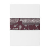 Bandeau De Faire-part feuilles de burgundy et d'argent mariage (Dos Example)