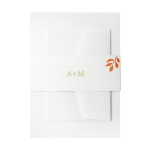 Bandeau De Faire-part Feuilles de rouille aquarelle et mariage de automn