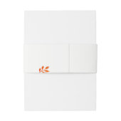 Bandeau De Faire-part Feuilles de rouille aquarelle et mariage de automn (Dos Example)