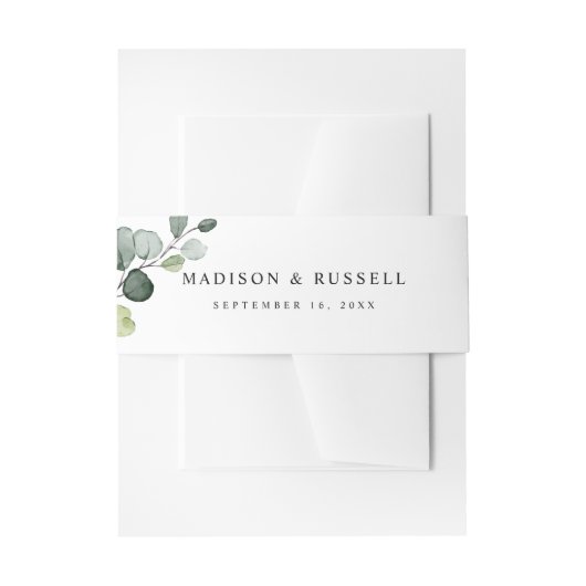 Bandeau De Faire-part Feuilles d'eucalyptus botanique verdure (Devant example)