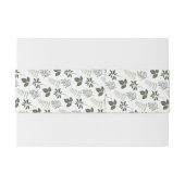 Bandeau De Faire-part Feuilles vert olive (Dos exemple)
