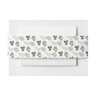 Bandeau De Faire-part Feuilles vert olive
