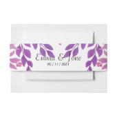 Bandeau De Faire-part Feuilles violets (Devant Example)
