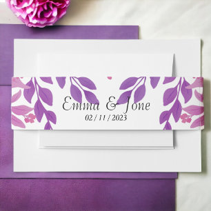Bandeau De Faire-part Feuilles violets