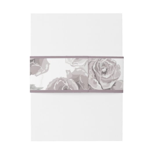 Bandeau De Faire-part Fiançailles rose rose poussiéreux (Dos Example)