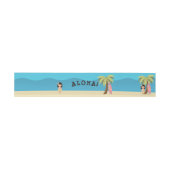 Bandeau De Faire-part Fille de surfer hawaïenne (Plat)
