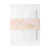 Bandeau De Faire-part Fine Lines Gold Abstrait Mariage V1 Blush ID867 (Devant example)