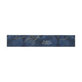 Bandeau De Faire-part Fine Lines Gold Abstrait Mariage V1 Navy ID867 (Plat)
