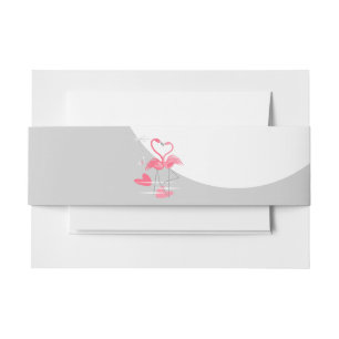 Bandeau De Faire-part Flamant rose Amour Grande Lune bande de ventre pay