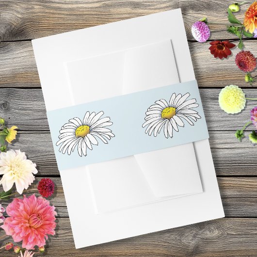 Bandeau De Faire-part Fleur bleu marron