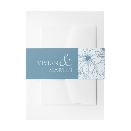 Bandeau De Faire-part Fleur Dans Le Mariage D'Hiver (Devant example)