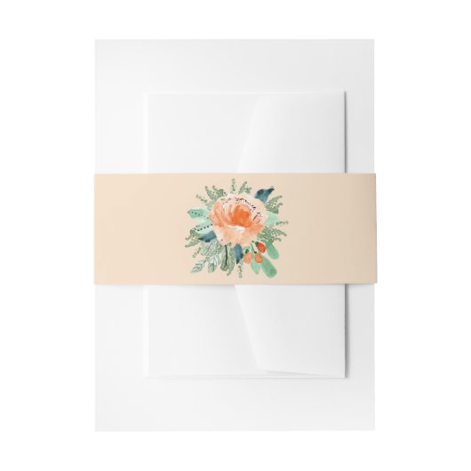 Bandeau De Faire-part Fleur de cache d'aquarelle (Devant example)