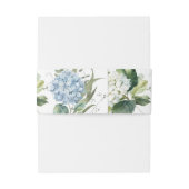 Bandeau De Faire-part Fleur de mariage Hydrangea Bleu Ruban de ventre de (Dos Example)