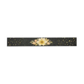 Bandeau De Faire-part Fleur Dorée  (Plat)