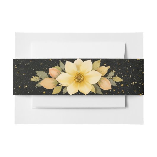 Bandeau De Faire-part Fleur Dorée  (Devant Example)
