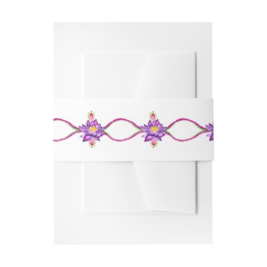 Bandeau De Faire-part Fleur Lotus indienne d'aquarelle (Devant example)