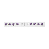 Bandeau De Faire-part Fleur moderne botanique simple violet blanc (Plat)