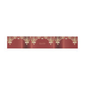 Bandeau De Faire-part Fleur Moderne Rouge Or (Plat)