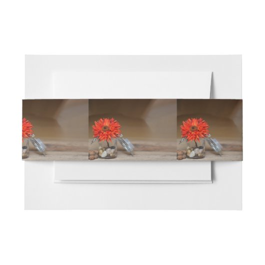 Bandeau De Faire-part Fleur orange à Mason Jar (Devant Example)