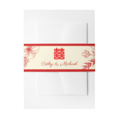 Bandeau De Faire-part Fleur orientale mariage rouge (Devant example)