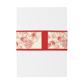Bandeau De Faire-part Fleur orientale mariage rouge (Dos Example)