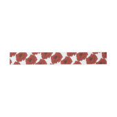 Bandeau De Faire-part Fleur Rouge (Plat)