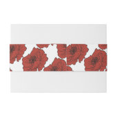 Bandeau De Faire-part Fleur Rouge (Dos exemple)