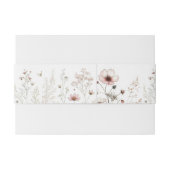 Bandeau De Faire-part fleur sauvage d'aquarelle Invitation Bande de vent (Dos exemple)