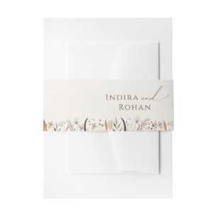 Bandeau De Faire-part Fleur sauvage d'automne Boho   Beige