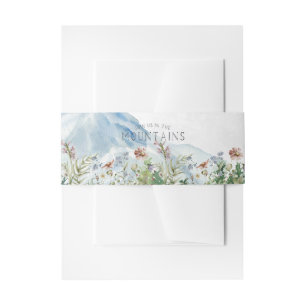 Bandeau De Faire-part Fleur sauvage de montagne rustique Monogramme de