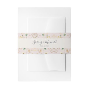Bandeau De Faire-part Fleur sauvage de printemps Mariage blanc
