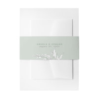 Fleur sauvage dessiné à la main Sage Green Mariage