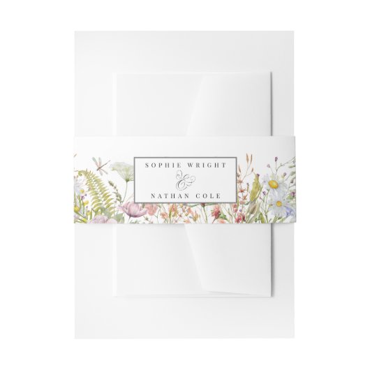 Bandeau De Faire-part Fleur sauvage d'été du printemps | MARIAGE (Devant example)