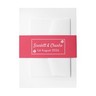 Bandeau De Faire-part Fleur Sauvage Framboise