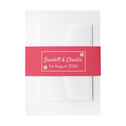 Bandeau De Faire-part Fleur Sauvage Framboise (Devant example)