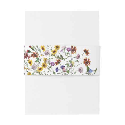 Bandeau De Faire-part Fleur sauvage Frame Rustic Boho Mariage (Dos Example)