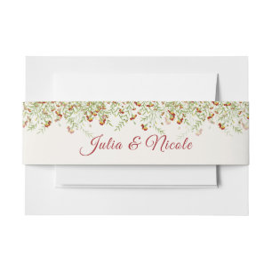 Bandeau De Faire-part Fleur sauvage Jaune Marigold Mariage de feuillage