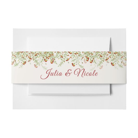 Bandeau De Faire-part Fleur sauvage Jaune Marigold Mariage de feuillage (Devant Example)