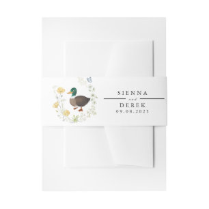 Bandeau De Faire-part Fleur sauvage Mallard Duck Mariage